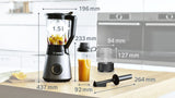 BOSCH BLENDER VITAPOWER Serie4 1200W Argent MMB6177S