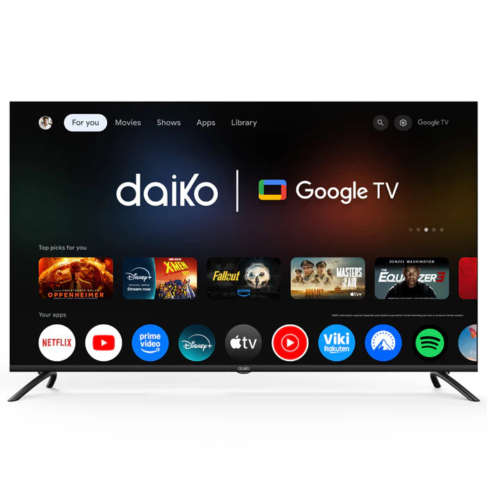 QLED Google Gaming TV 120 Hz 55" SMART Metal Frameless 4K DAIKO®