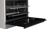 Bosch Cuisinière gaz posable Série 6 - 90 cm, 5 feux, four XXL 147 L, rôtissoire, grilles fonte - HGP3I8W50S