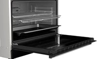 Bosch Cuisinière gaz Série 8 90 cm - 5 feux dont Wok 4,2 kW - Four XXL 147 L - Double tournebroche - HJY5G7V61S