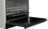 Bosch Cuisinière gaz Série 8 90 cm - 5 feux dont Wok 4,2 kW - Four XXL 147 L - Double tournebroche - HJY5G7V61S