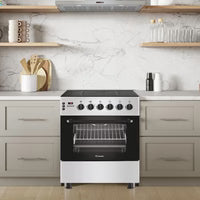 Candy Cuisinière Mixte 60 cm – 4 feux gaz, four gaz, inox – CGG66SGX15