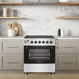 Candy Cuisinière Mixte 60 cm – 4 feux gaz, four gaz, inox – CGG66SGX15