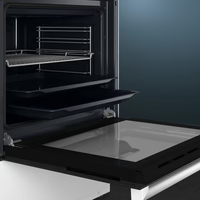 Bosch Cuisinière Mixte 60 cm – 4 foyers gaz, four gaz, inox – HXR390I50S