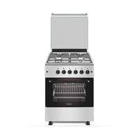 Candy Cuisinière Mixte 60 cm – 4 feux gaz, four gaz, inox – CGG66SGX15