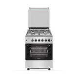 Candy Cuisinière Mixte 60 cm – 4 feux gaz, four gaz, inox – CGG66SGX15